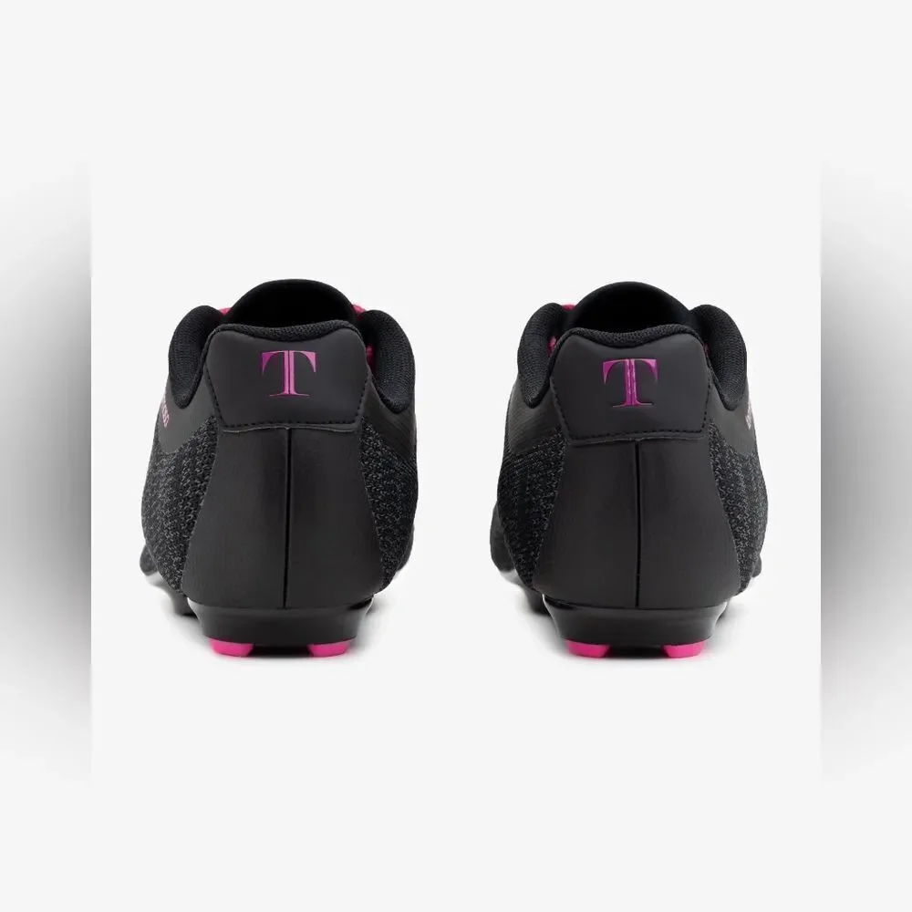 Tommaso Pista Aria‎ Knit cycling shoes Size 8 in Black /pink NWT and in box